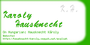 karoly hausknecht business card